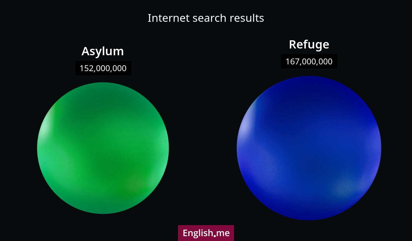 Internet search results for asylum) and refuge
