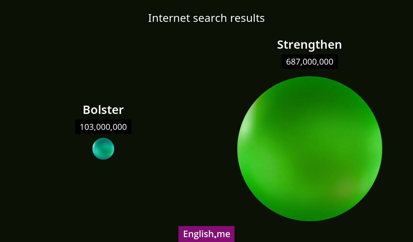 Internet search results for bolster) and strengthen