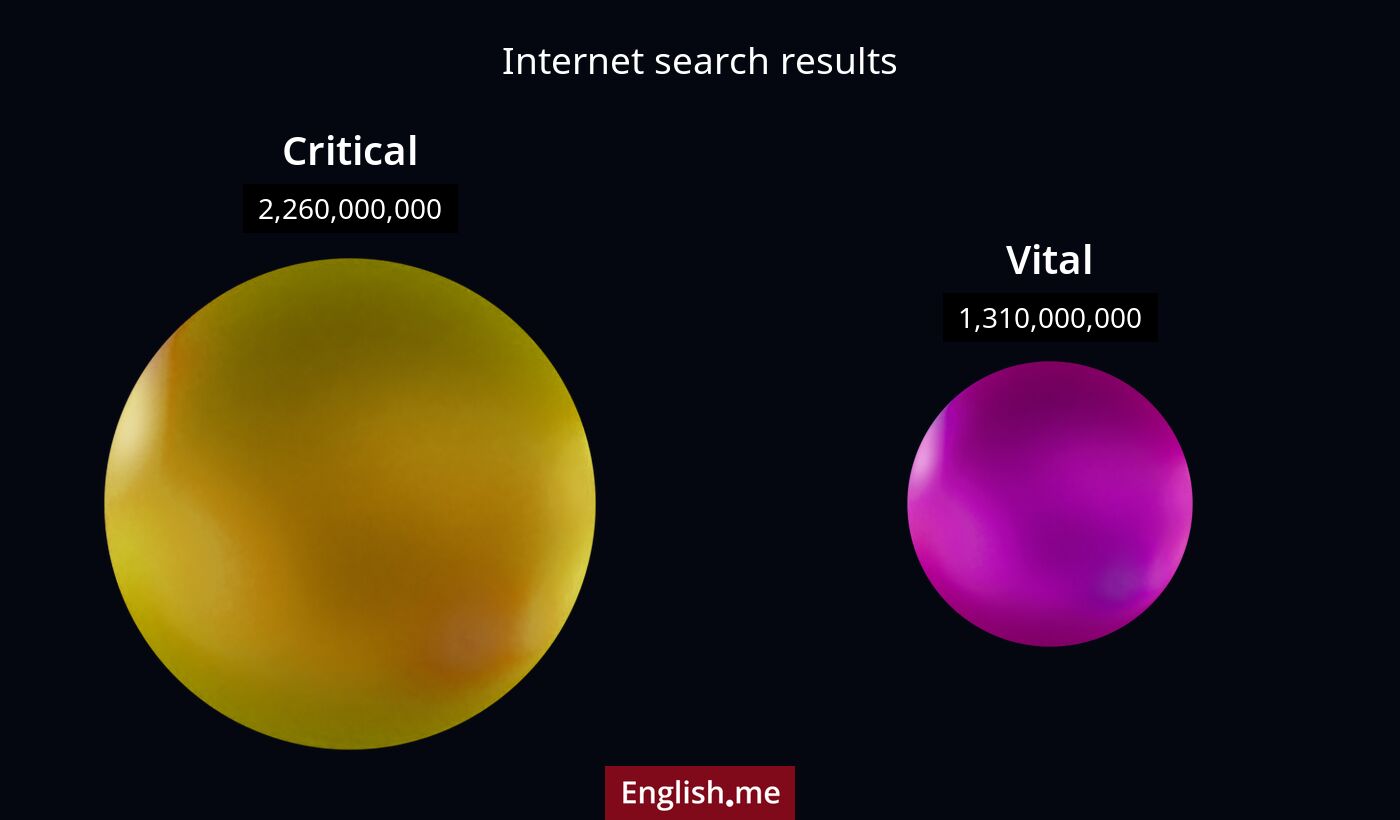 Internet search results for critical) and vital