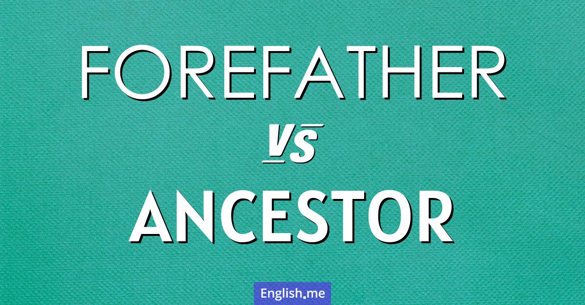 "Forefather" (Ahne) gegen "Ancestor" (Vorfahre)