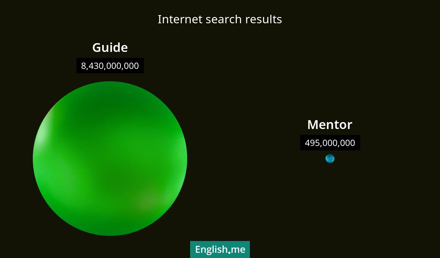 Internet search results for guide) and mentor