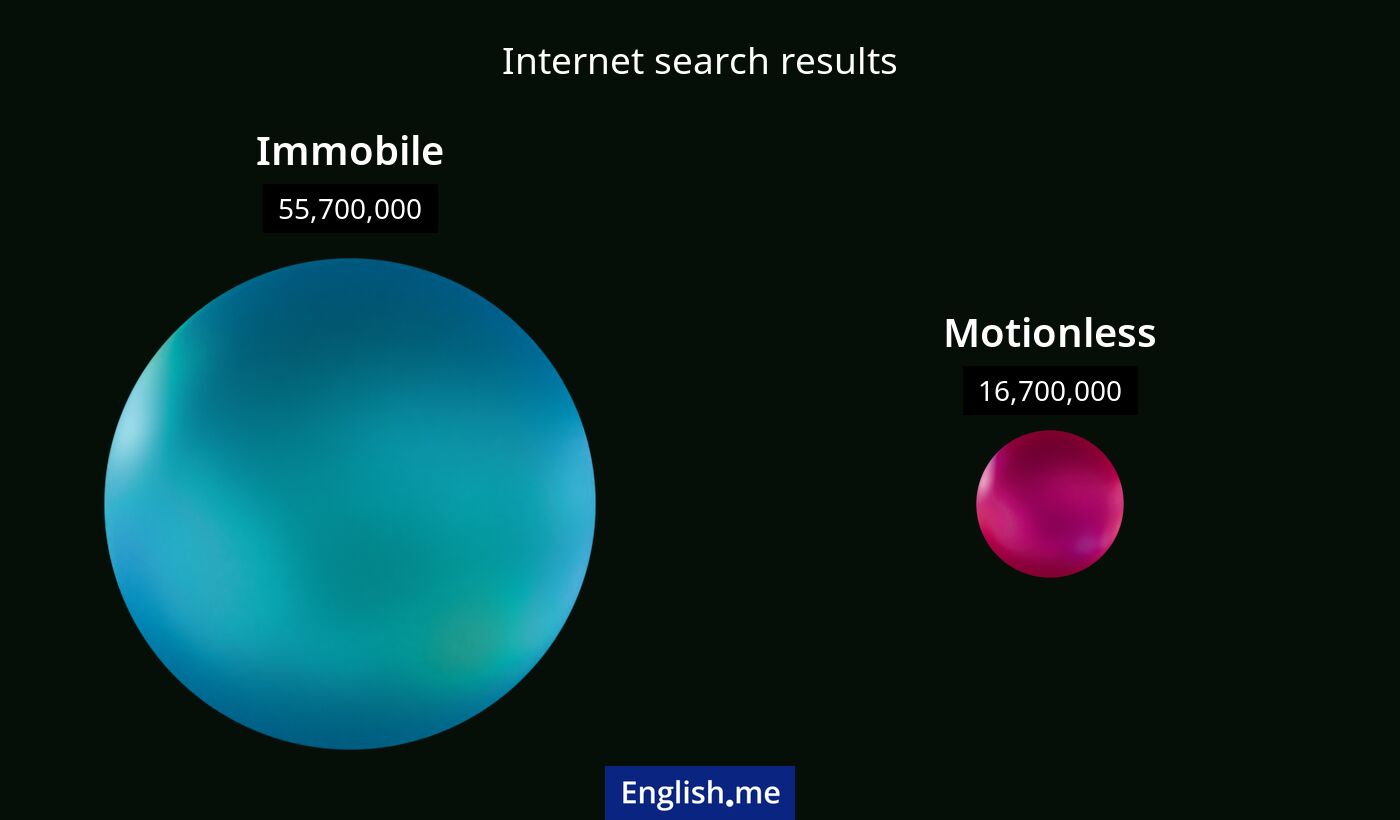 Internet search results for immobile) and motionless