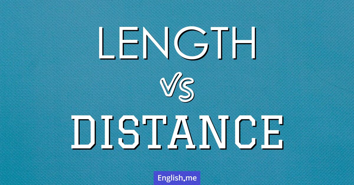 "Length" (Länge) gegen "Distance" (Entfernung)