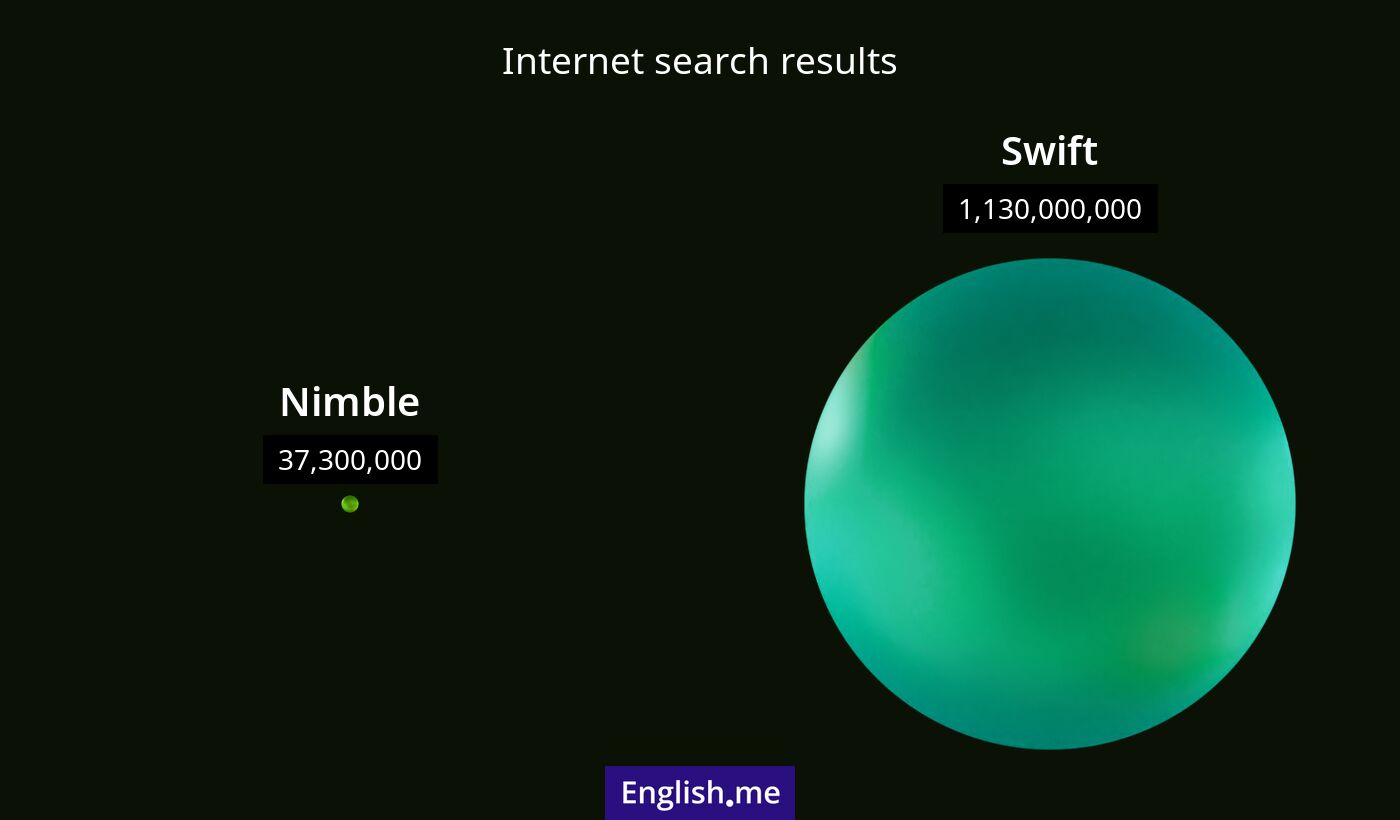 Internet search results for nimble) and swift