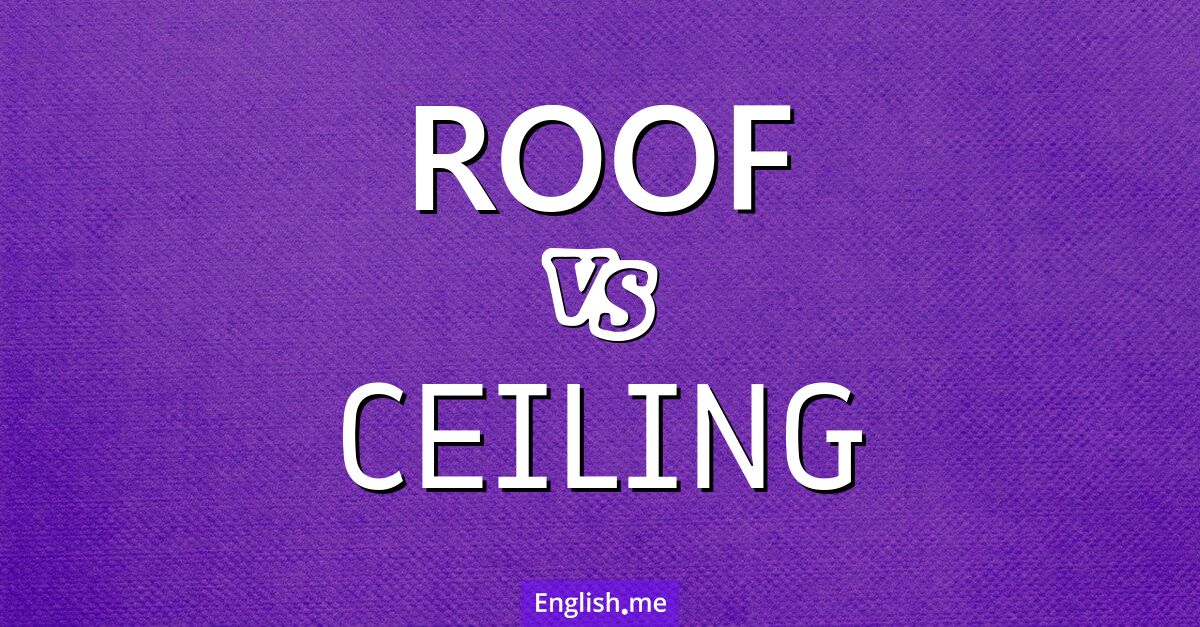 "Roof" (Dach) gegen "Ceiling" (Decke) "Roof" (Dach) gegen "Ceiling" (Decke)