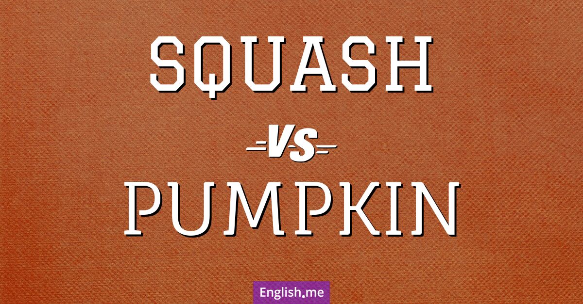 "Squash" (Kürbis) gegen "Pumpkin" (Kürbis)