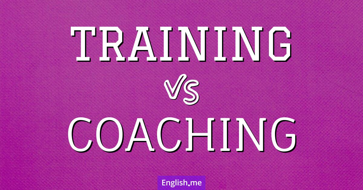 "Training" (Schulung) gegen "Coaching" (Coaching)