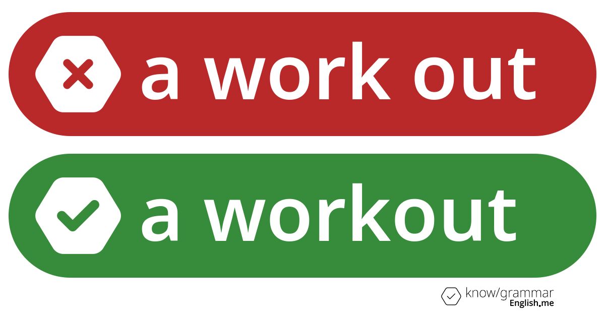 Warum ist "a work out" im Englischen falsch? Warum ist "a work out" im Englischen falsch?