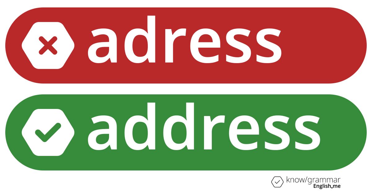 Warum ist "adress" im Englischen falsch?