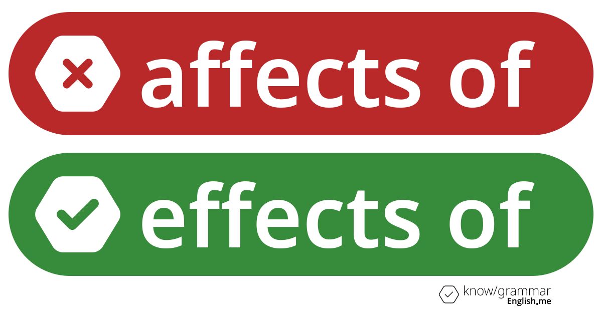 Warum ist "affects of" im Englischen falsch?
