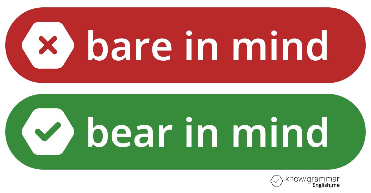 Warum ist "bare in mind" im Englischen falsch?