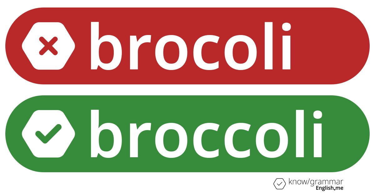 Warum ist "brocoli" im Englischen falsch?