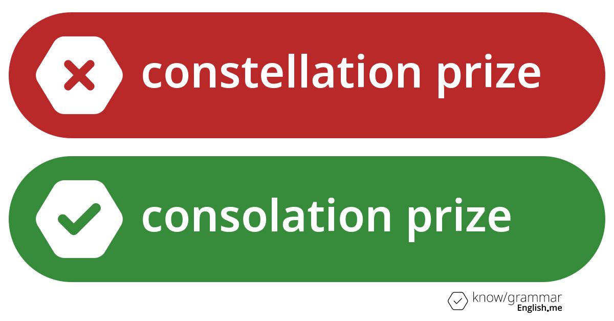 Warum ist "constellation prize" im Englischen falsch?
