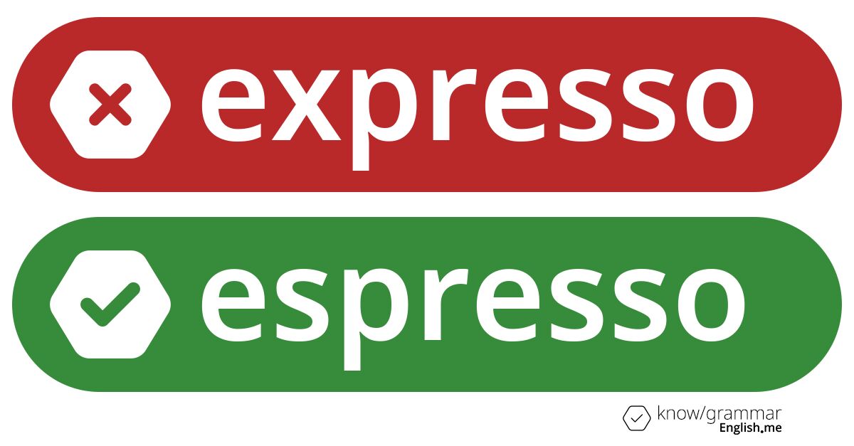 Warum ist "expresso" im Englischen falsch?