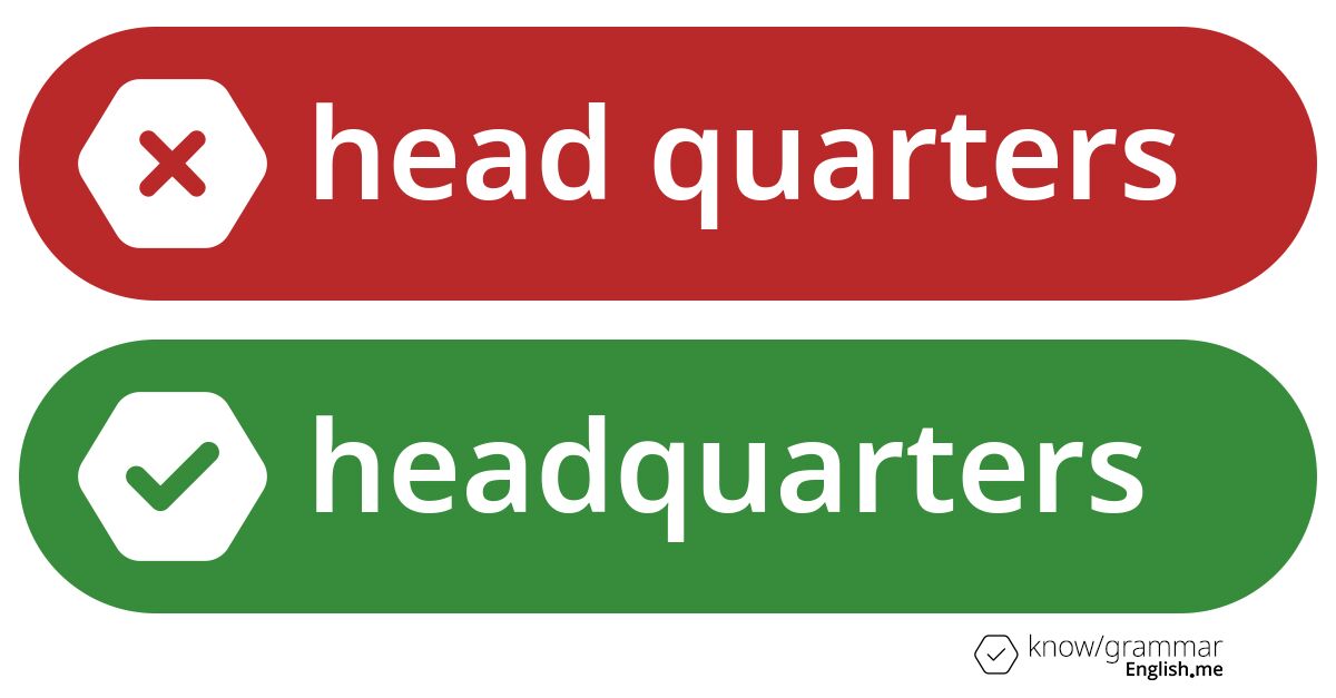 Warum ist "head quarters" im Englischen falsch?