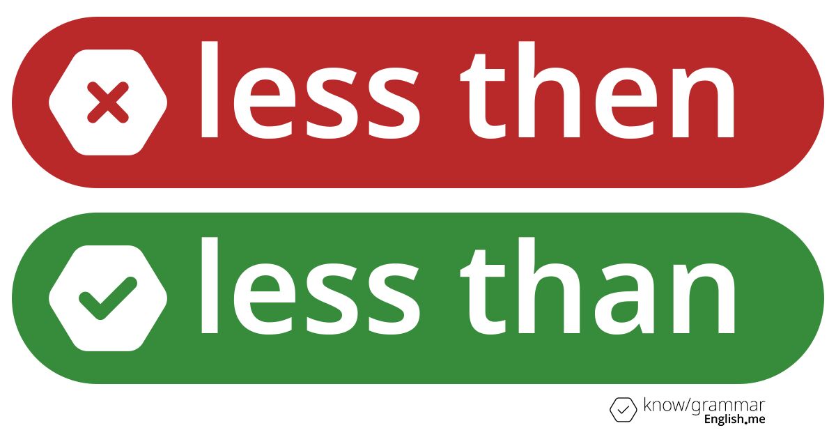Warum ist "less then" im Englischen falsch?