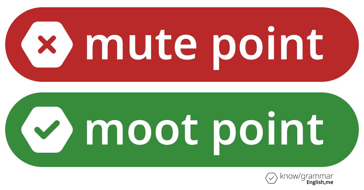 Warum ist "mute point" im Englischen falsch?