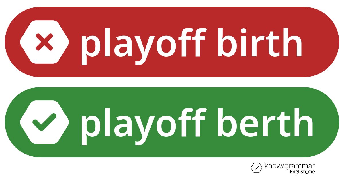 Warum ist "playoff birth" im Englischen falsch?