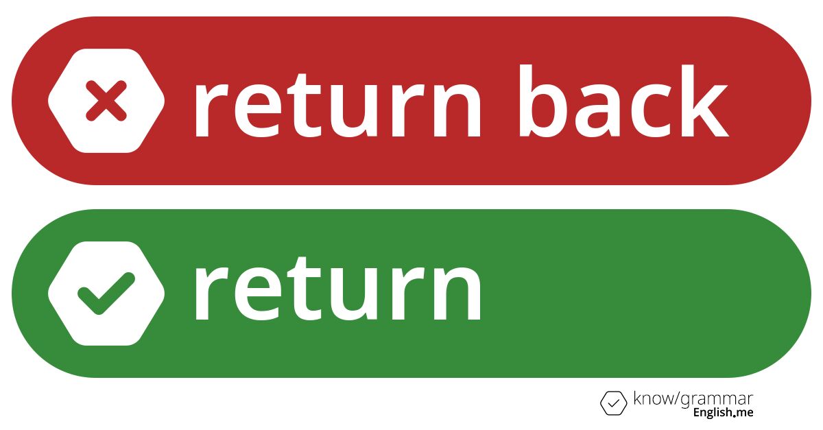 Warum ist "return back" im Englischen falsch?