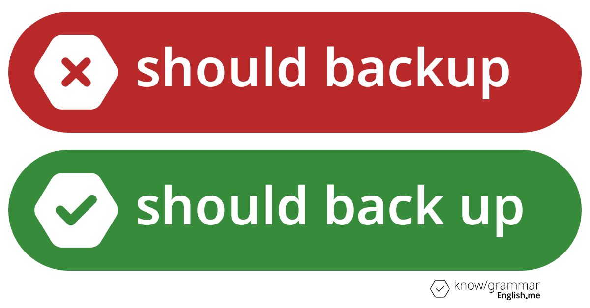 Warum ist "should backup" im Englischen falsch?