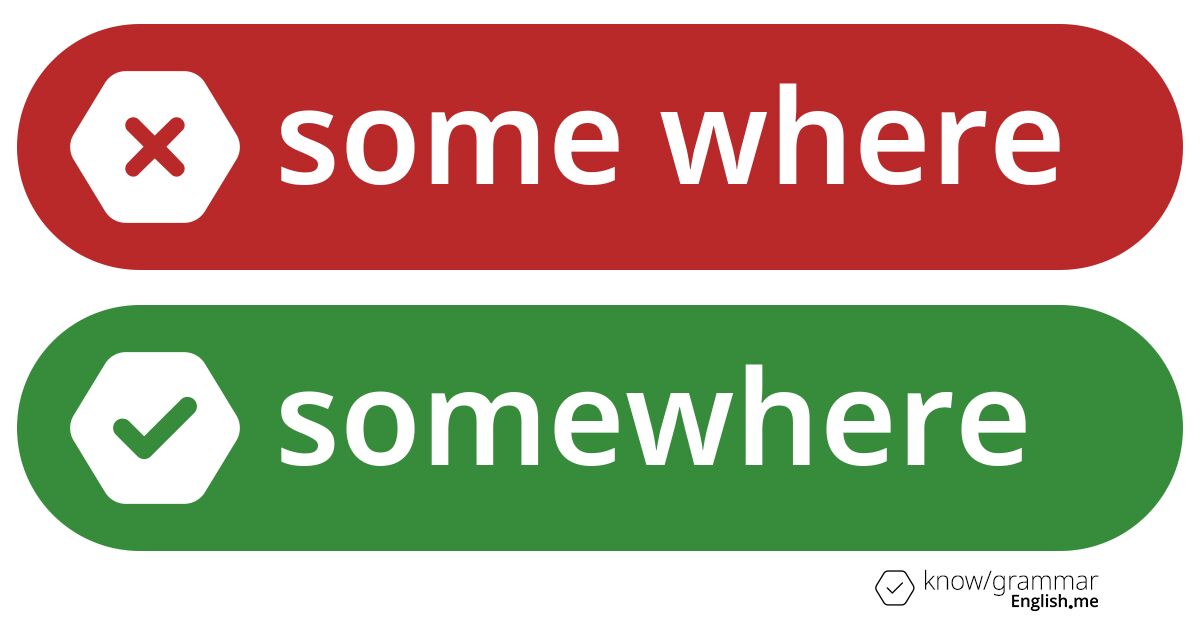 Warum ist "some where" im Englischen falsch? Warum ist "some where" im Englischen falsch?