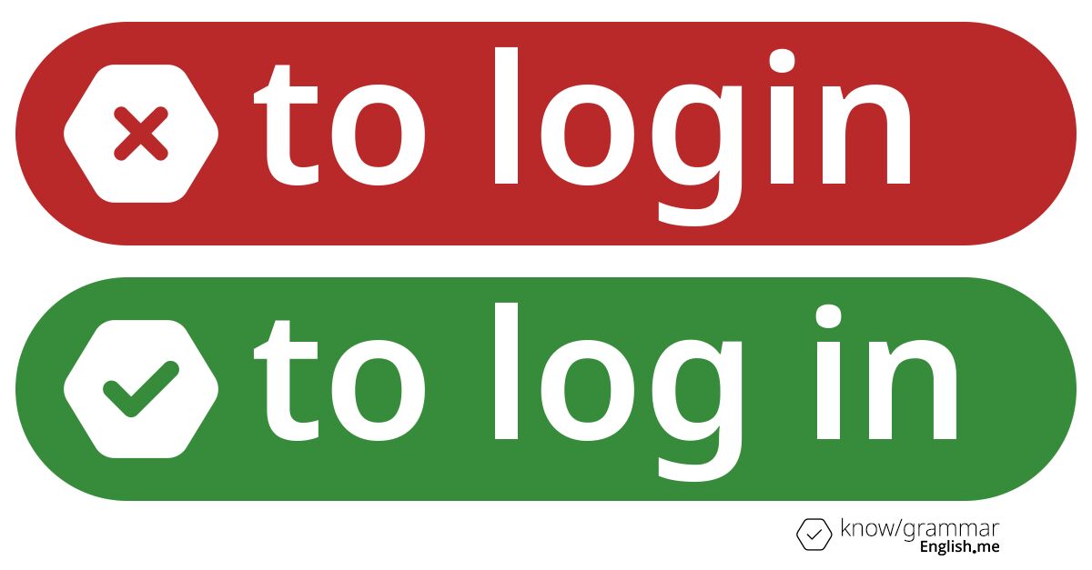 Warum ist "to login" im Englischen falsch?