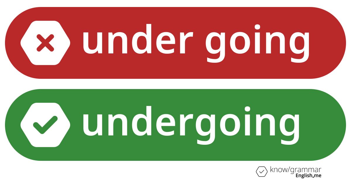 Warum ist "under going" im Englischen falsch? Warum ist "under going" im Englischen falsch?
