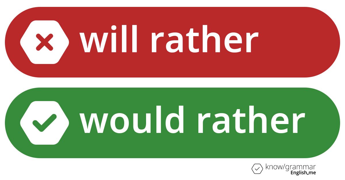 Warum ist "will rather" im Englischen falsch? Warum ist "will rather" im Englischen falsch?