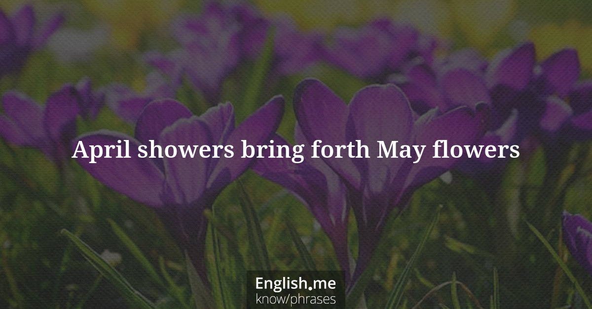 Erklärung &#8220;April showers bring forth May flowers&#8221;