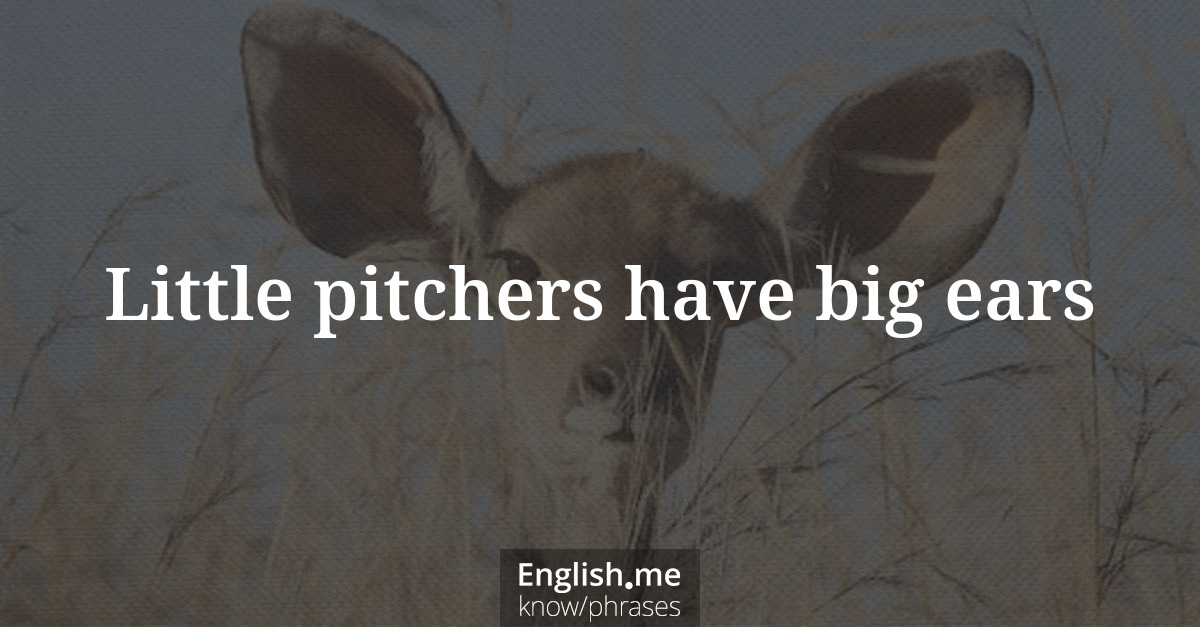 Erklärung &#8220;Little pitchers have big ears&#8221;