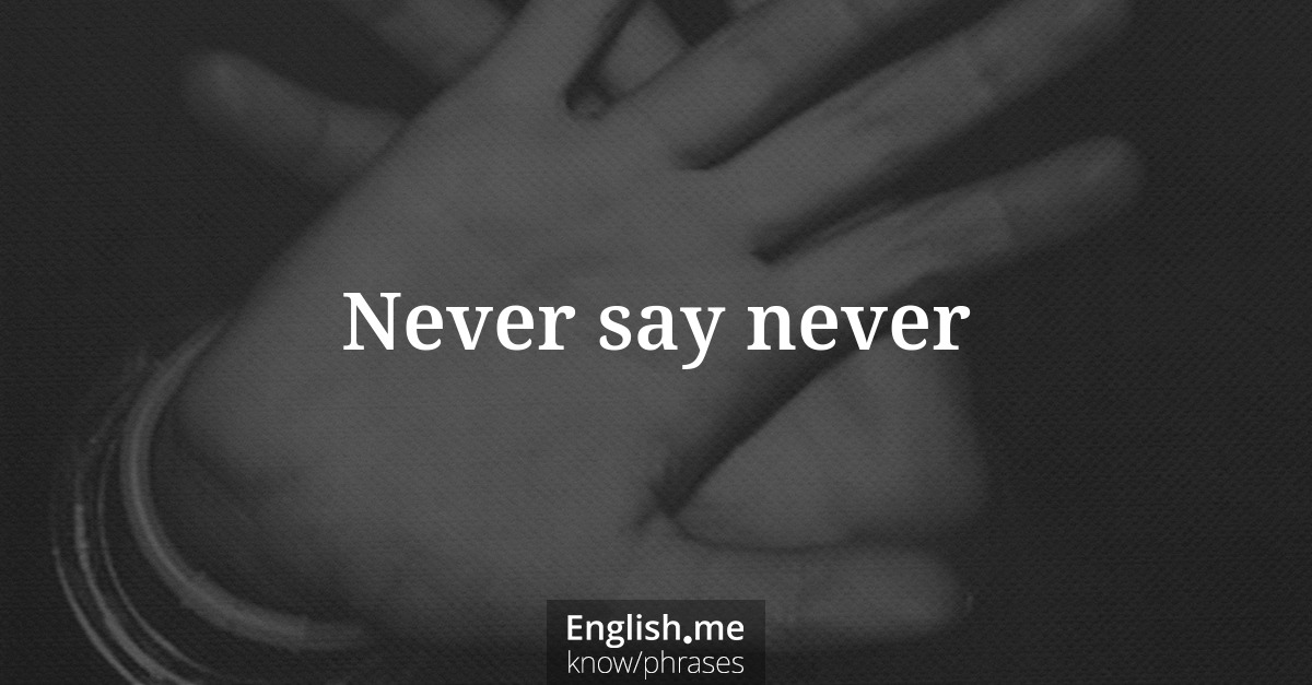 Erklärung &#8220;Never say never&#8221;
