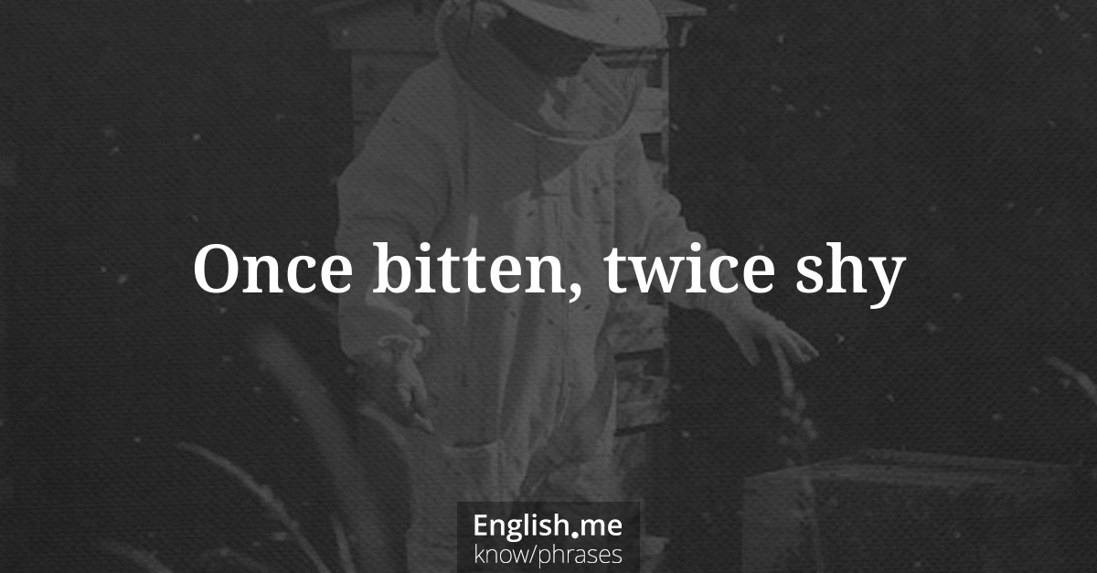 Erklärung &#8220;Once bitten, twice shy&#8221;