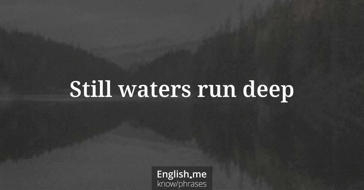 Erklärung &#8220;Still waters run deep&#8221;