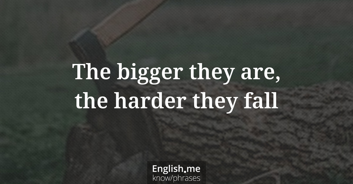 Erklärung &#8220;The bigger they are, the harder they fall&#8221;