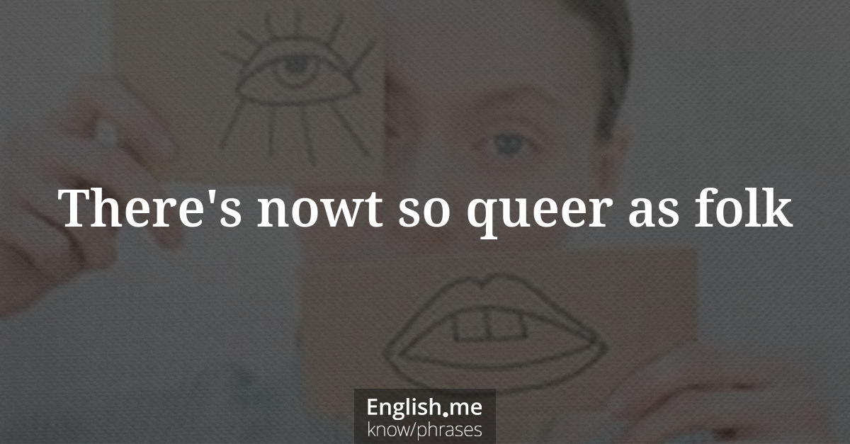 Erklärung &#8220;There's nowt so queer as folk&#8221;