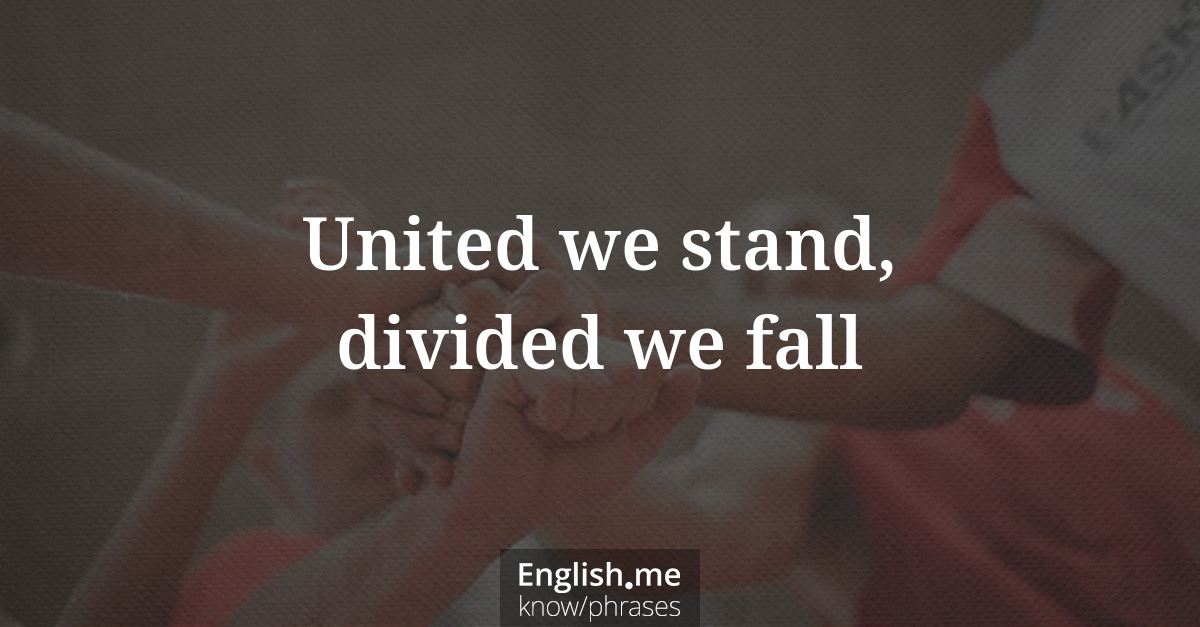 Erklärung &#8220;United we stand, divided we fall&#8221;
