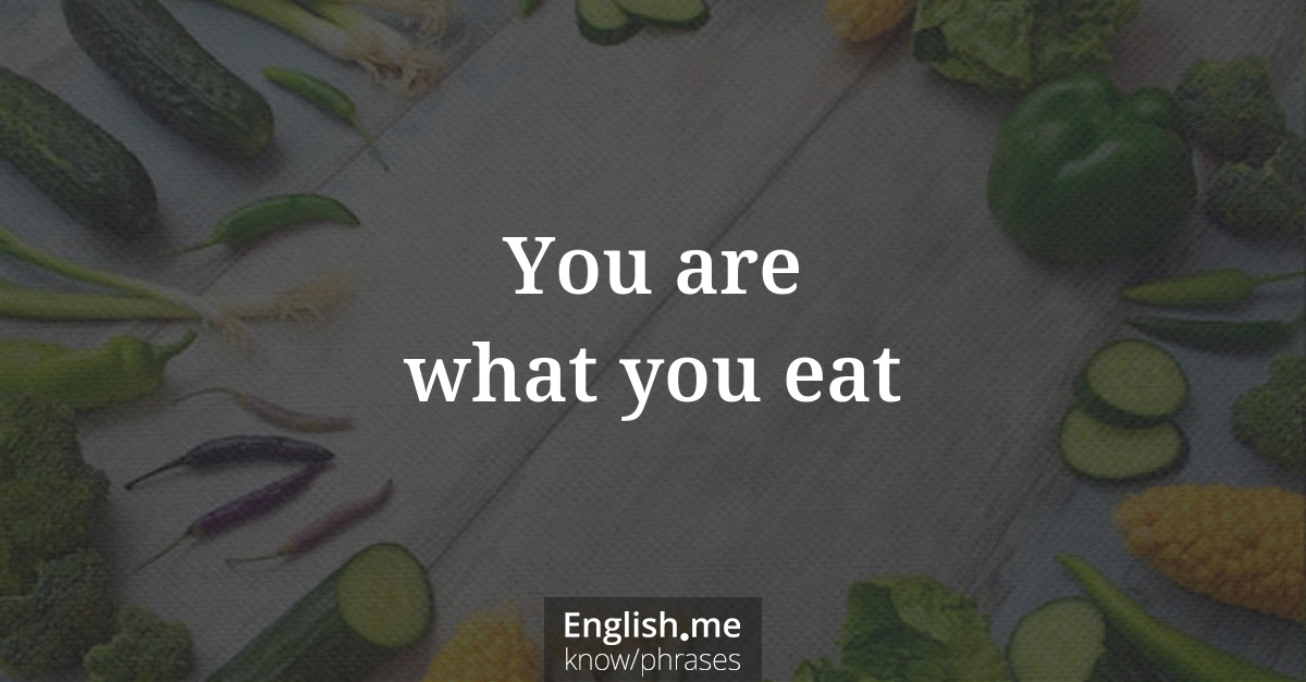 Erklärung &#8220;You are what you eat&#8221;